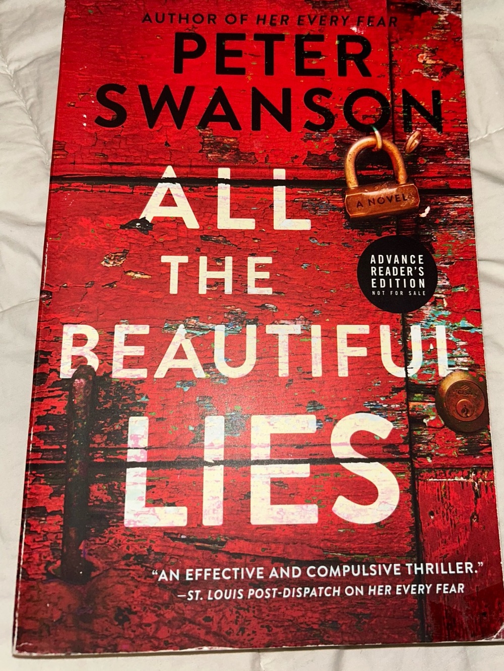 All The Beautiful Lies by Peter Swanson, Paperback, 2018